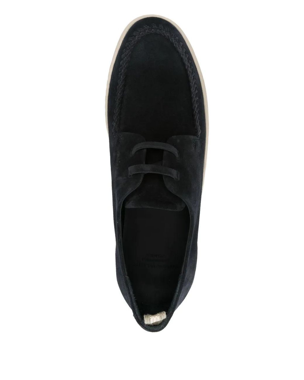 Officine Creative Black Herbie Boat Shoes for men