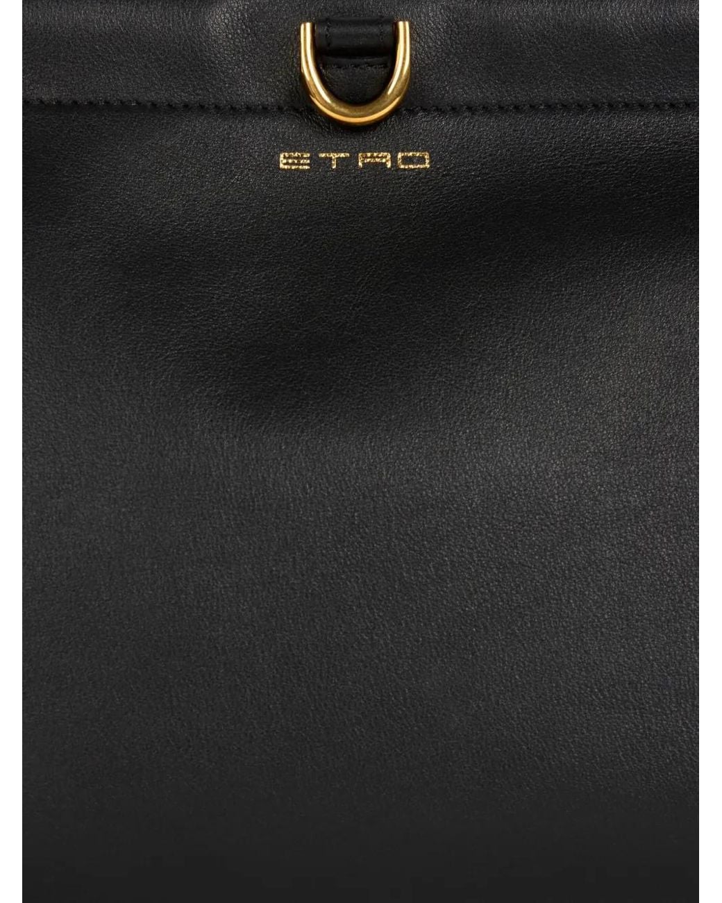 Etro Black Medium Leather Clutch Talk