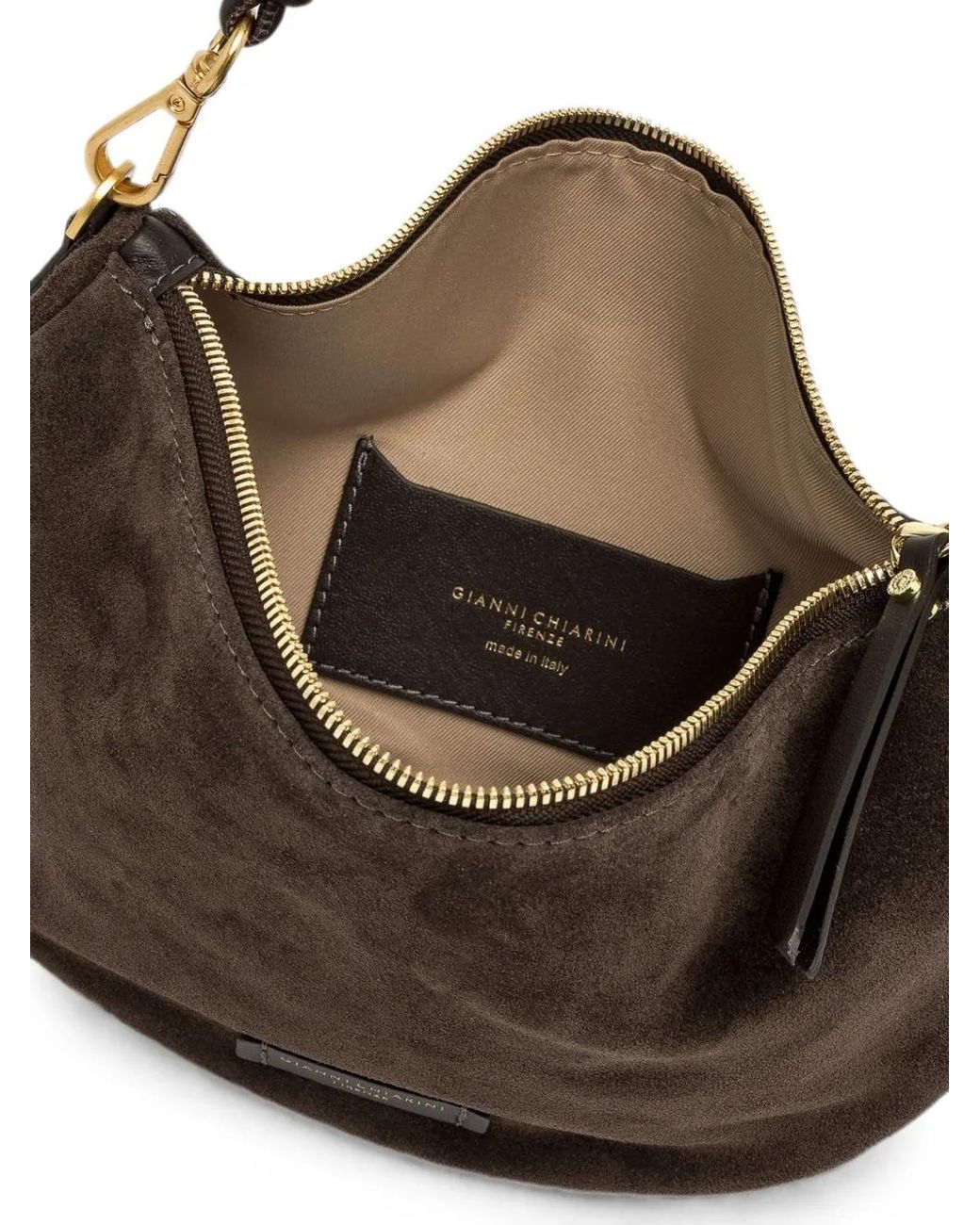 Gianni Chiarini Brown Sac Porté Épaule À Anse Nouée En Daim