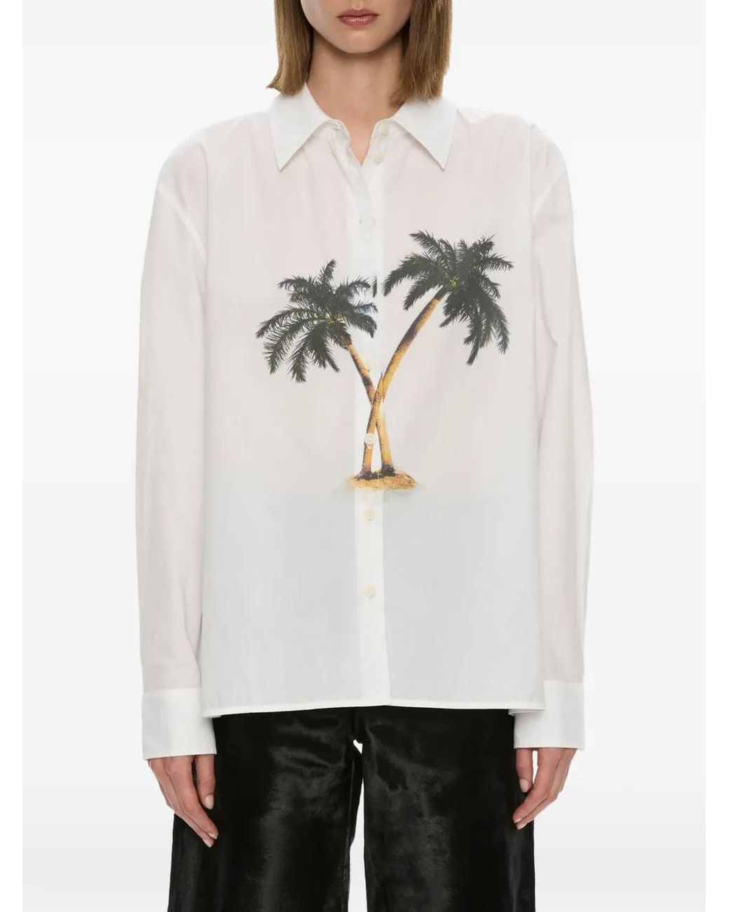 Christopher Esber Natural Mirage Palm Shirt