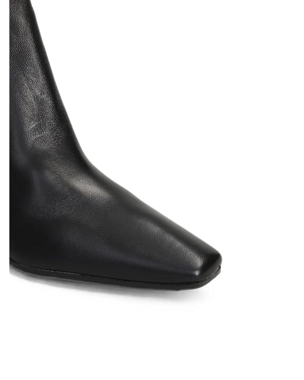 BIANCADI Black Square-Toe Ankle Boots