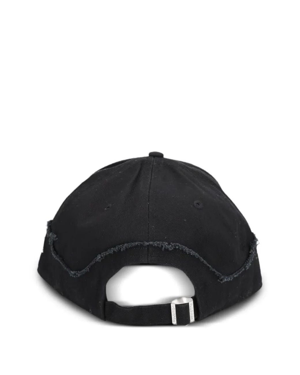 KTZ Black Stitched Visor 9Forty Distressed Cap for men