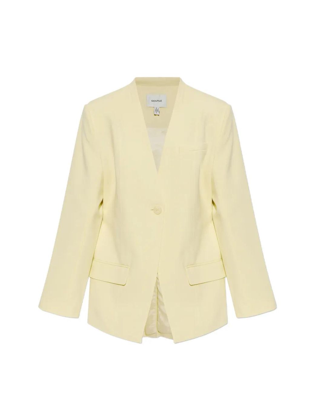 Gestuz White Gzcia Single-Breasted Blazer