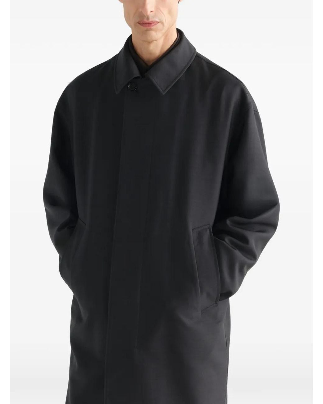 Lemaire Blue Car Coat for men