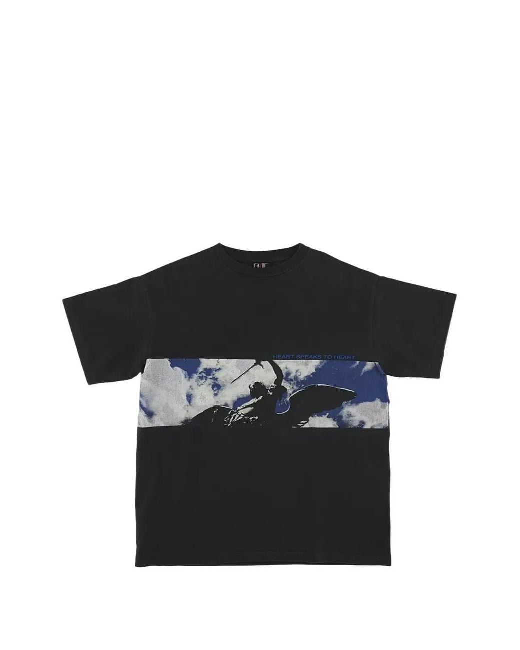 SAINT Mxxxxxx Black Graphic-Print T-Shirt for men