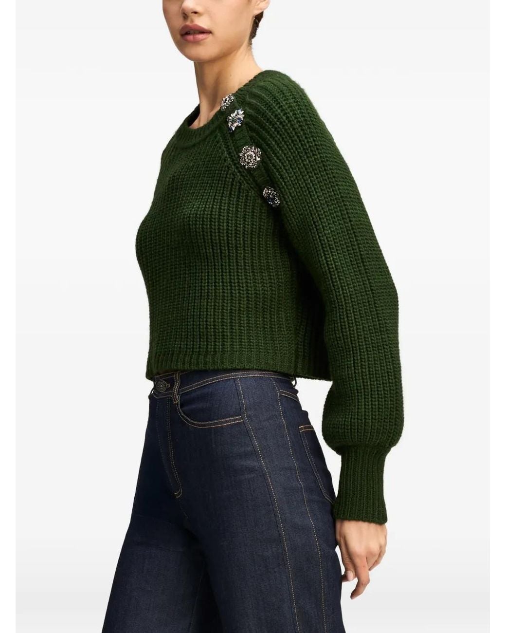 Cinq À Sept Green Pull Keren À Ornements Baroques