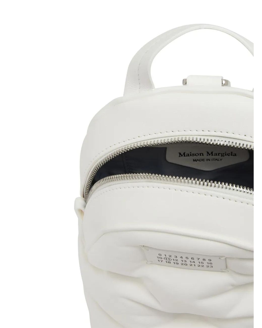 Maison Margiela White Glam Slam Quilted Backpack