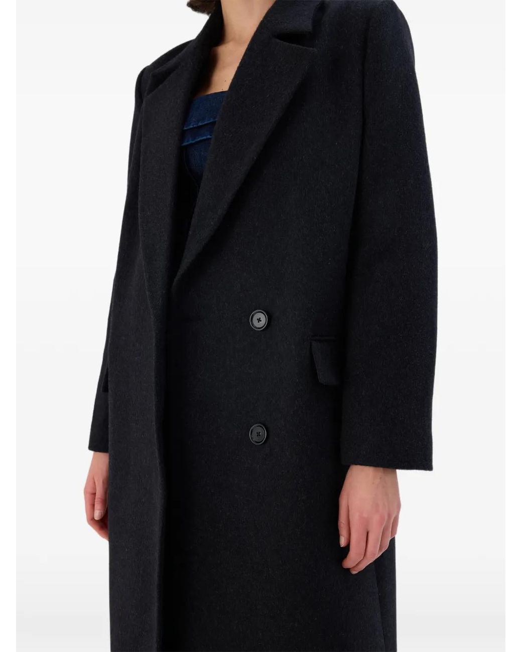 Occleus Black Sasha Double-Breasted Coat