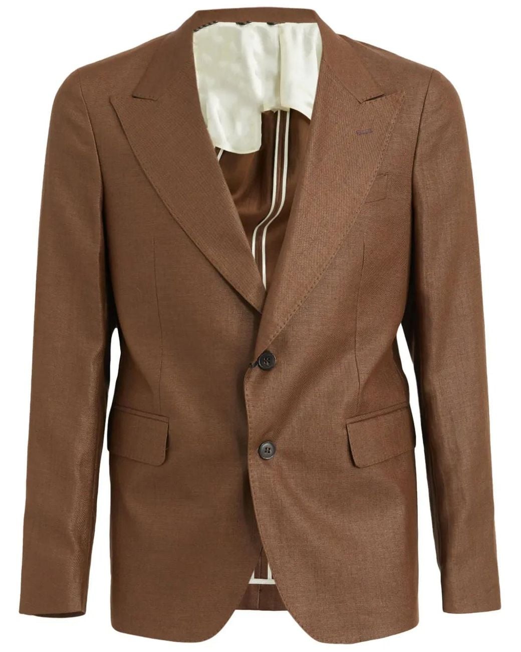 Brian Dales Brown Single-Breasted Blazer for men