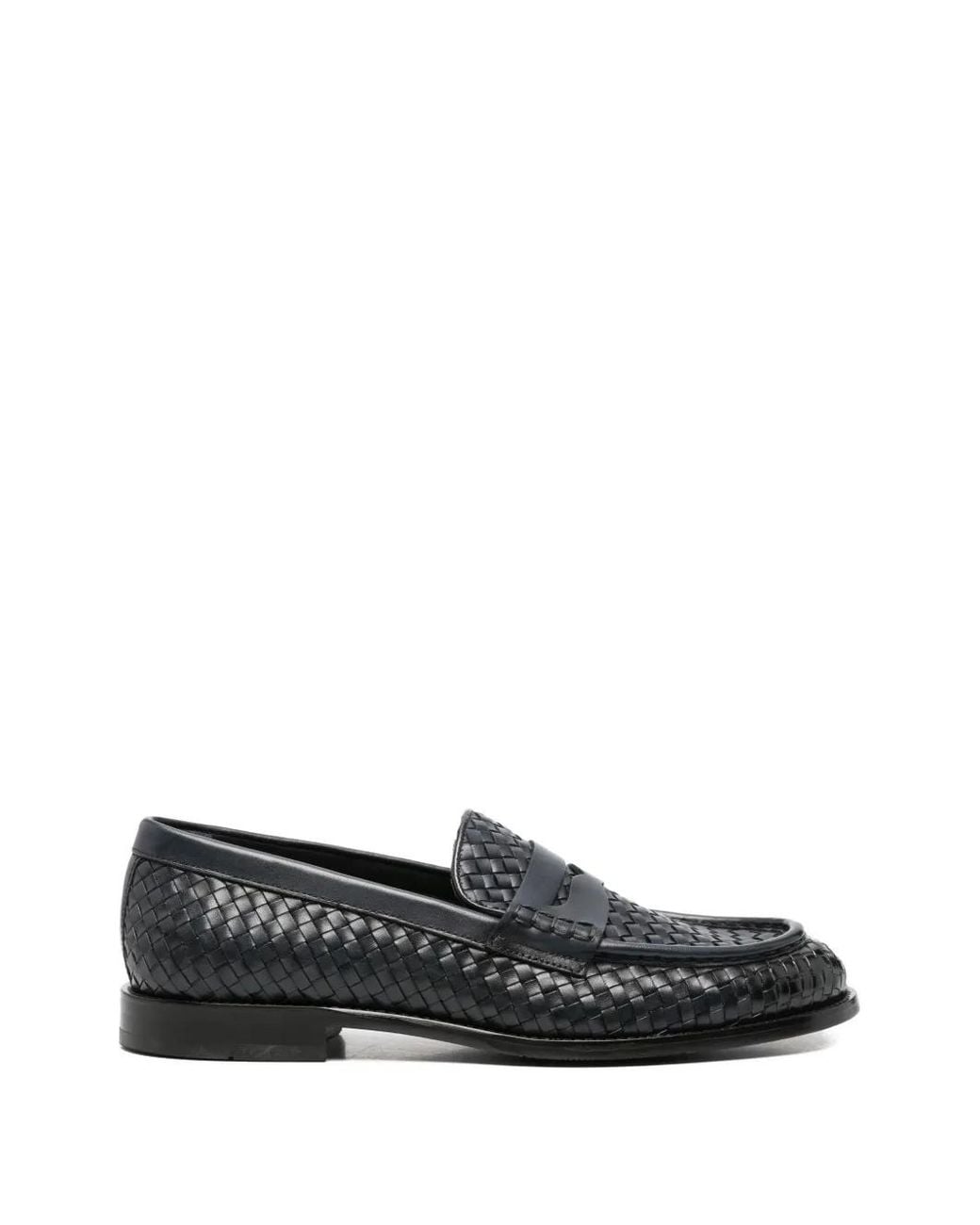 JOHN HARRISON White Woven Penny-Slot Loafers for men