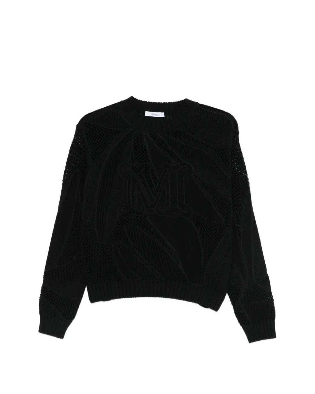 Max Mara Black Openwork Sweater
