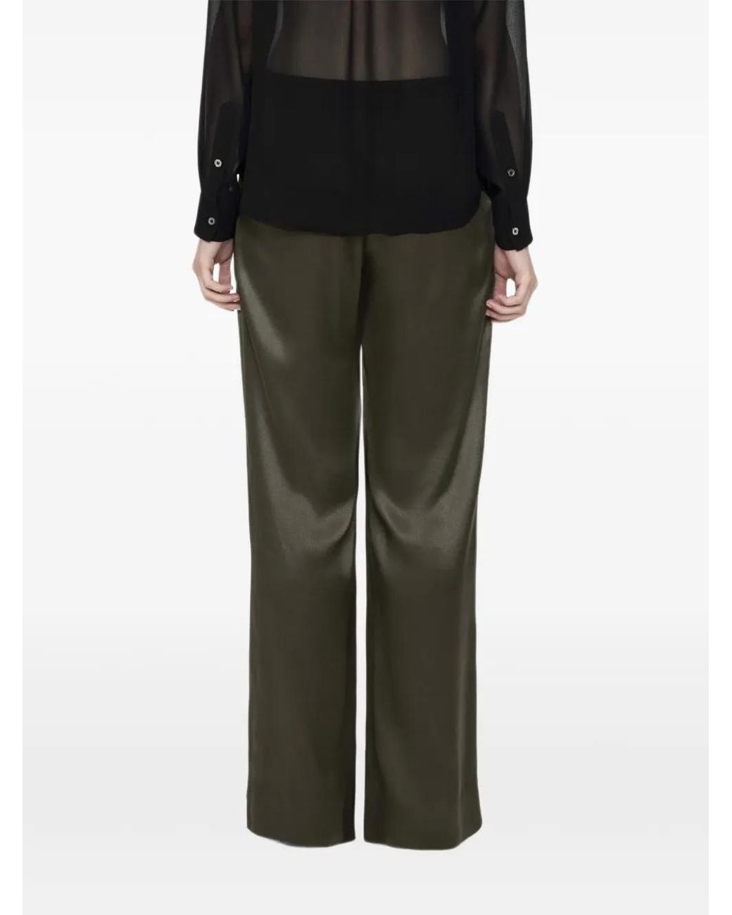 AllSaints Green Lycia Palazzo Trousers