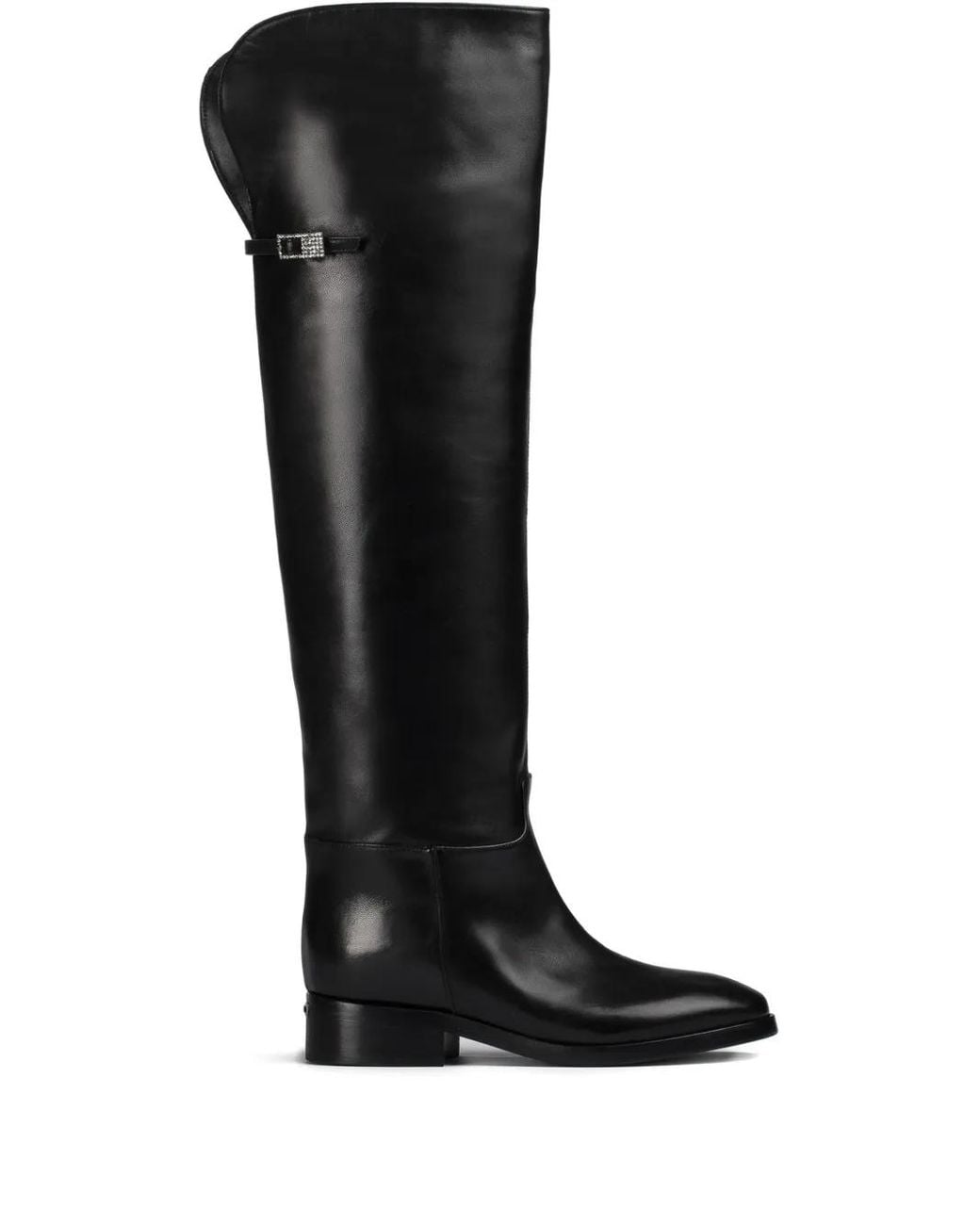 Le Silla Black Charlotte Buckle-Detail Boots