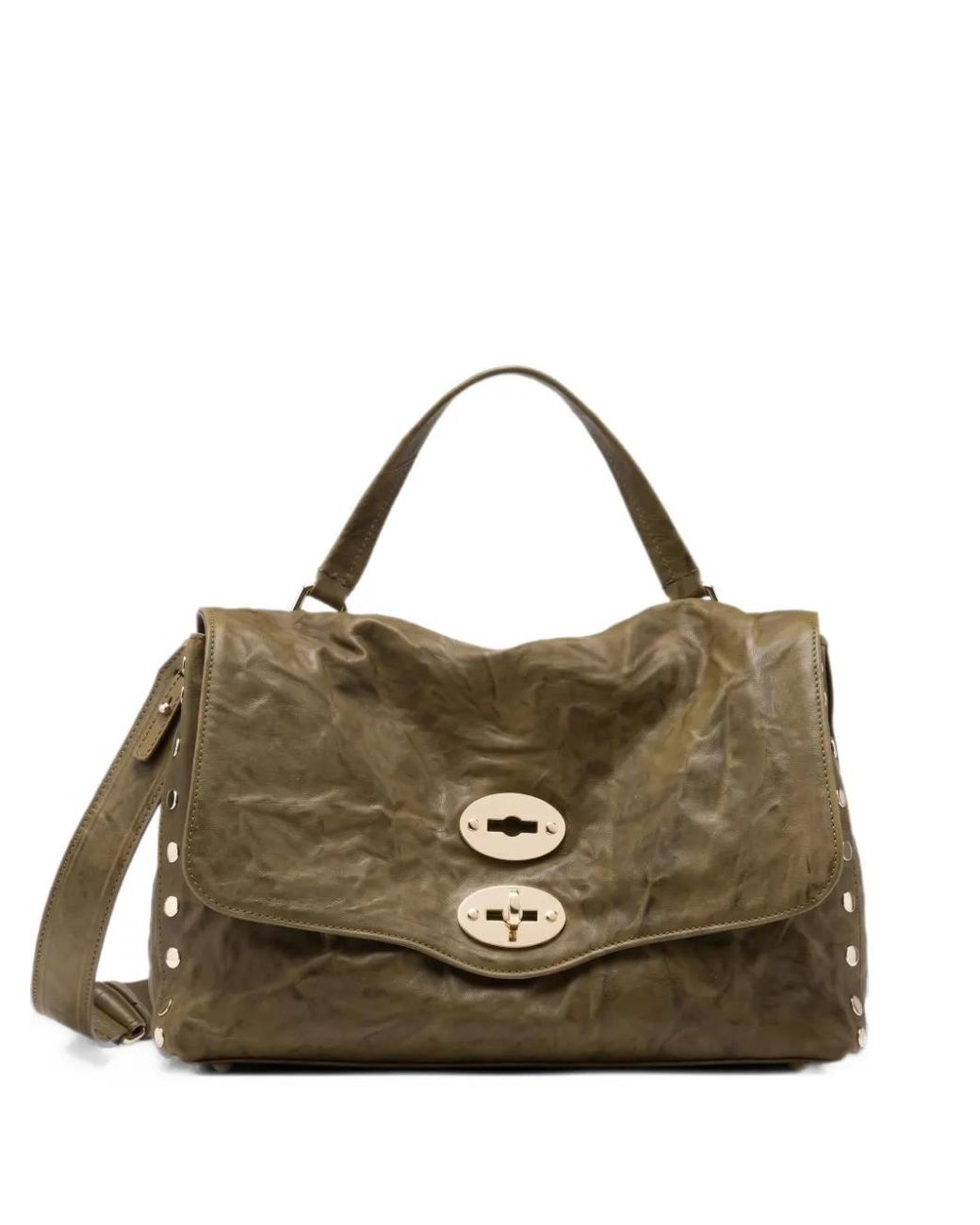 Zanellato Metallic Small Postina Stud-Embellished Tote Bag