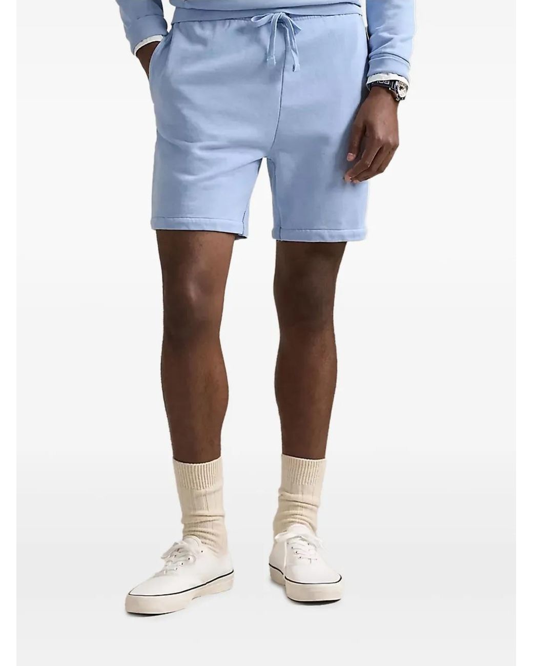 Polo Ralph Lauren Blue Drawstring Track Shorts for men
