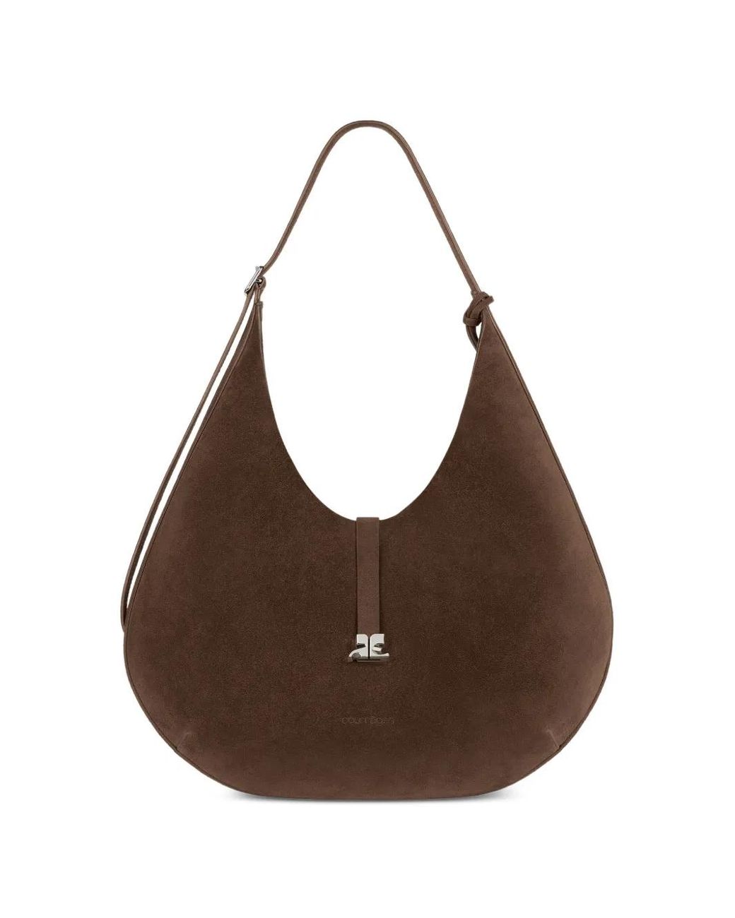 Courreges Brown Suede Leather Bag