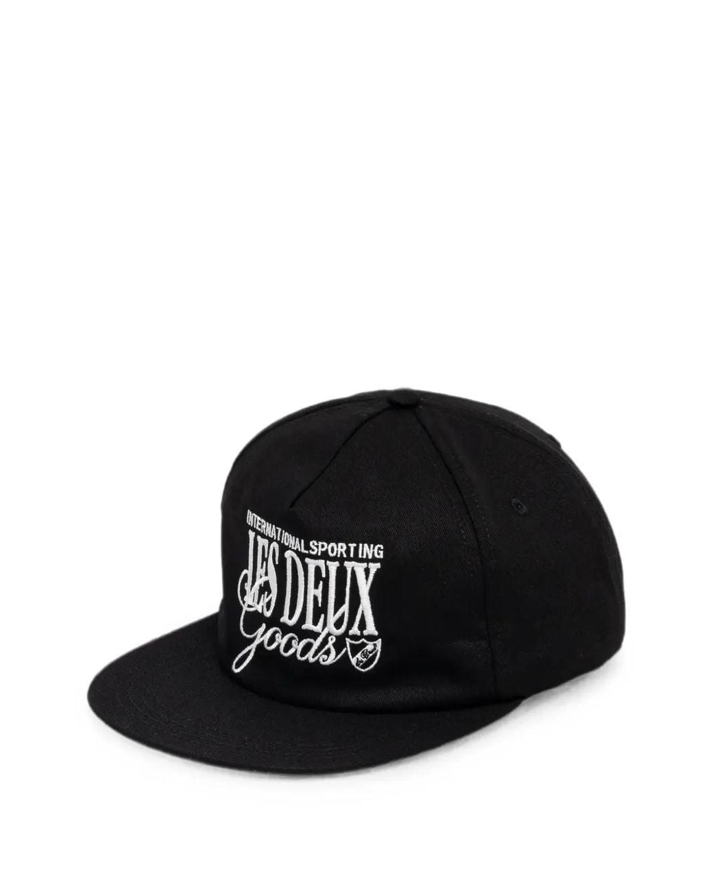 Les Deux Black Logo-Embroidery Baseball Cap for men