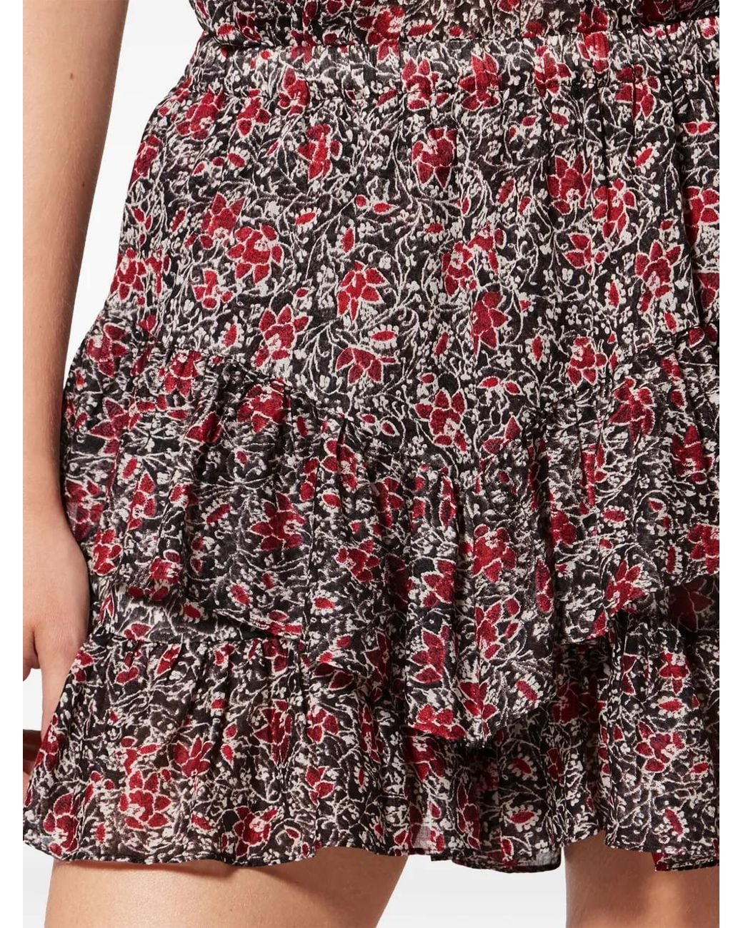 Isabel Marant Jocadia Floral-Print Tiered Shorts