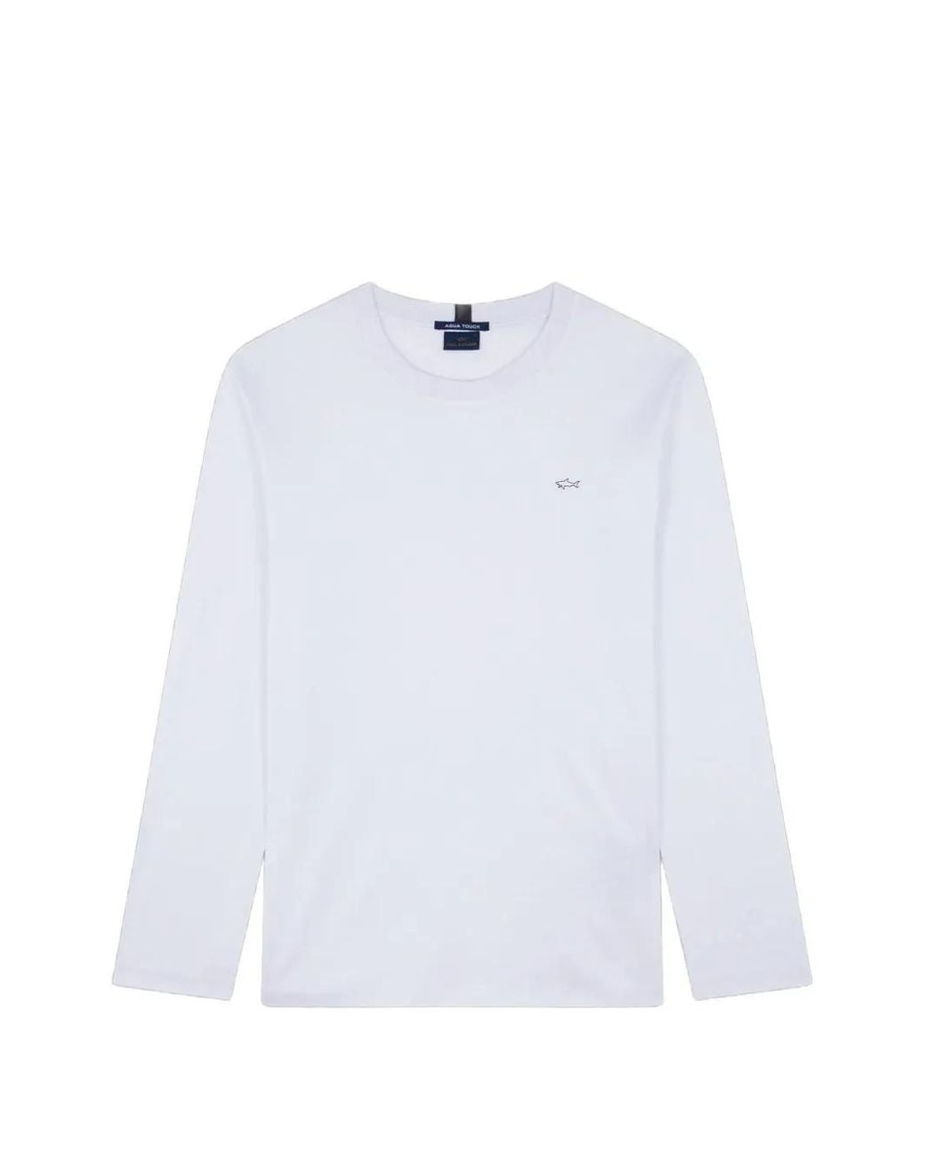 Paul & Shark White Logo-Embroidered Crew-Neck Sweater for men
