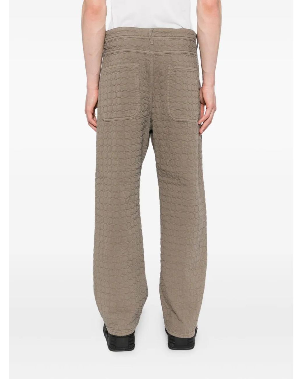 Craig Green Gray Circle-Quilted Trousers for men