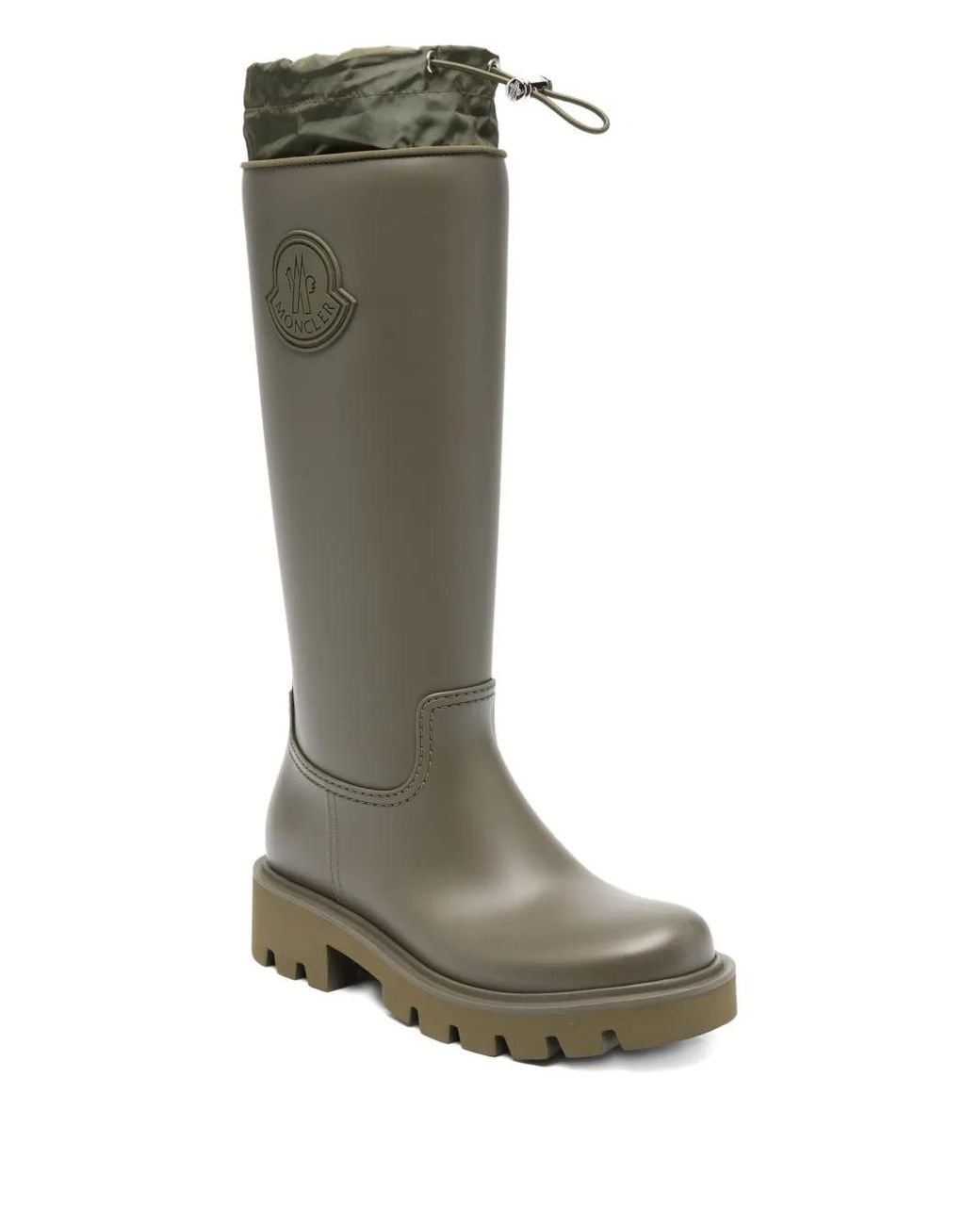 Moncler Green Pull-Tab Logo Rain Boots