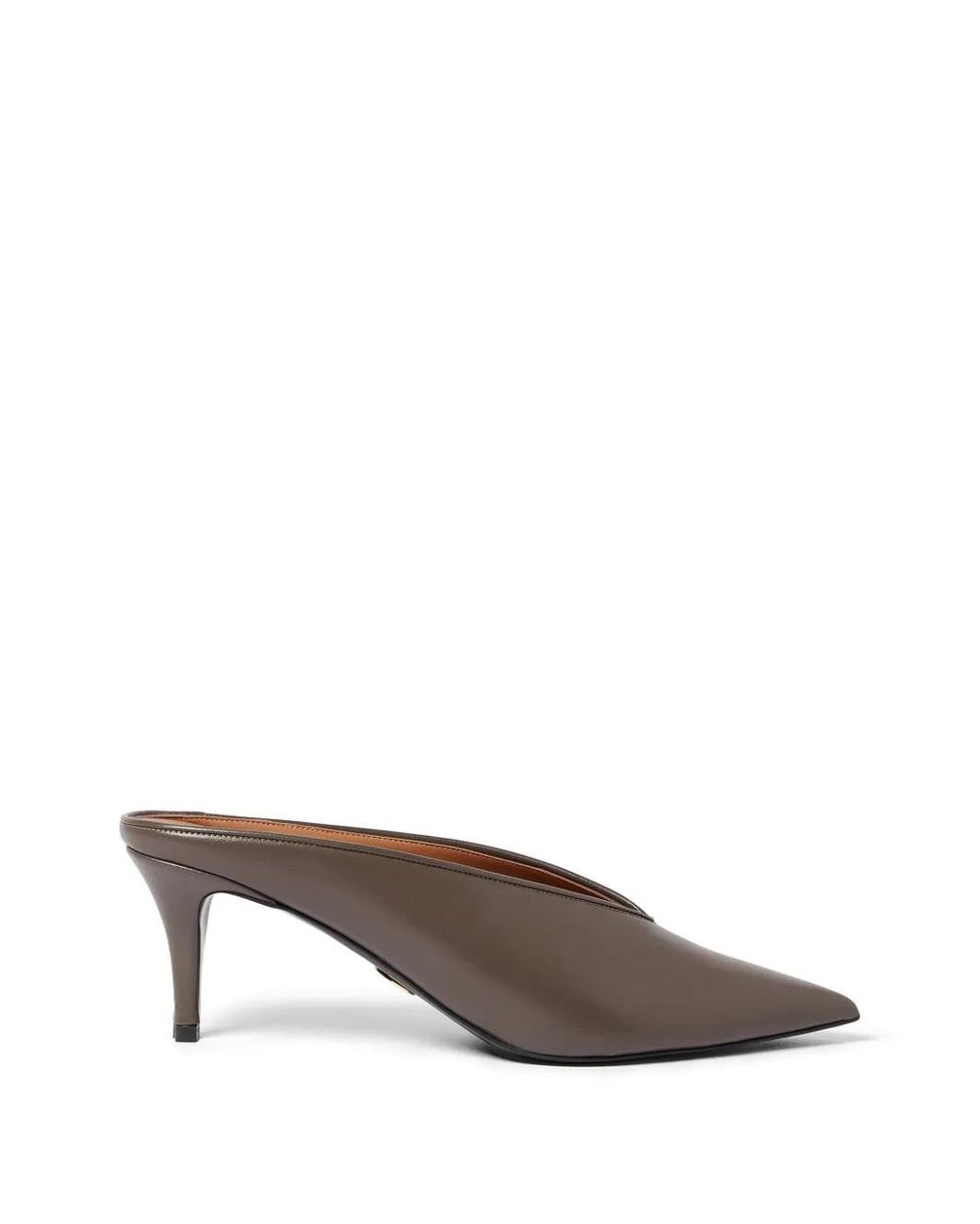 Stella McCartney Brown Pointed-Toe V-Cut Mules