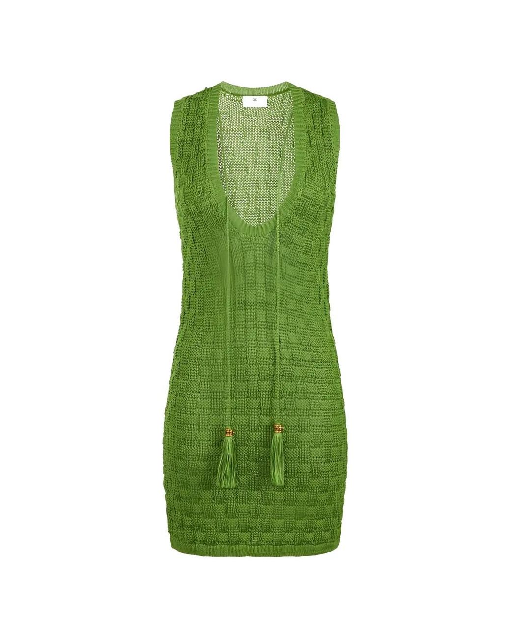 Elisabetta Franchi Green Mini Dress