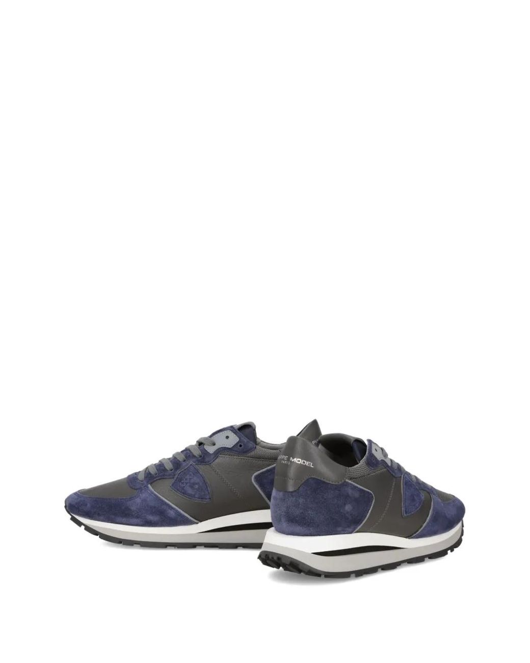 Philippe Model Blue Tropez Haute Suede-Panel Sneakers for men
