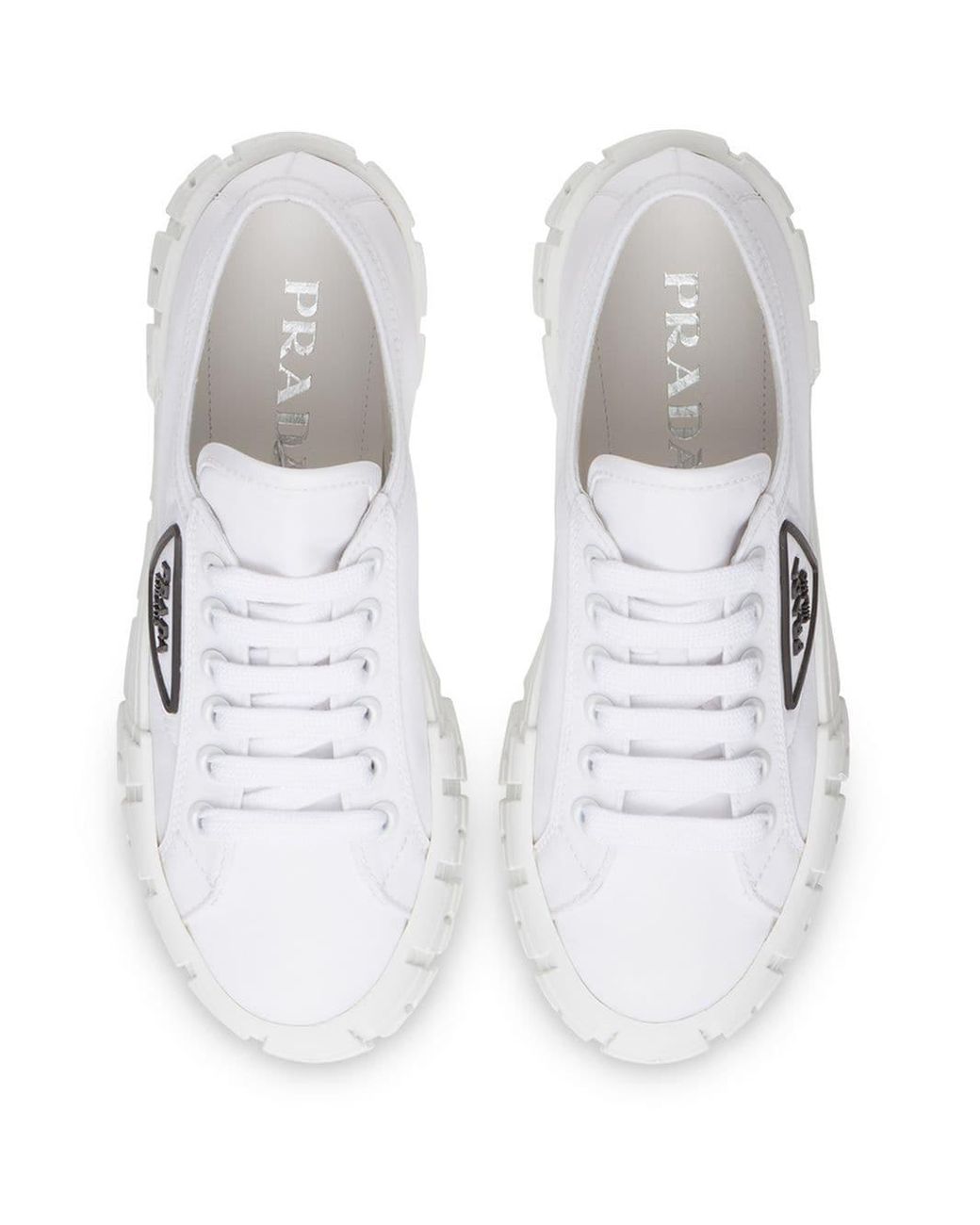 Prada Leather Gabardine Sneakers White - Save 43% - Lyst