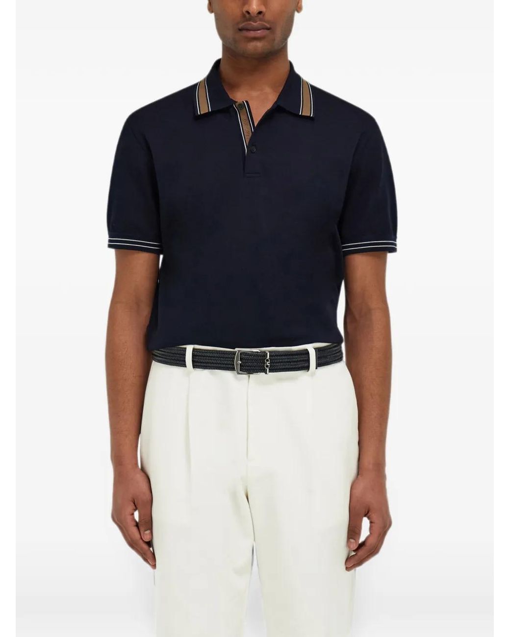 Ferragamo Black Woven Belt for men