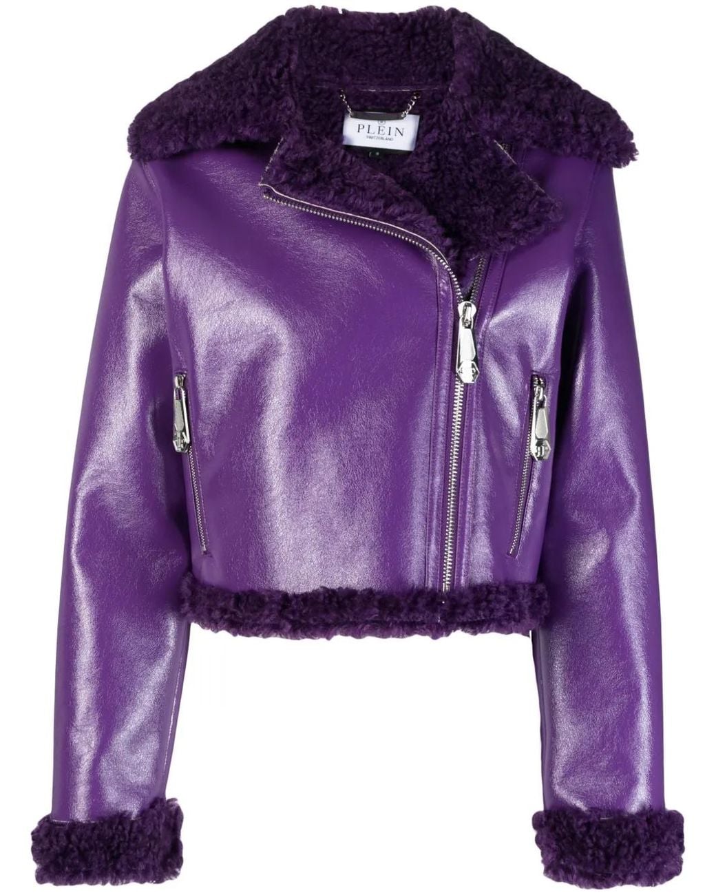 Philipp Plein Tweed Jack in het Purple