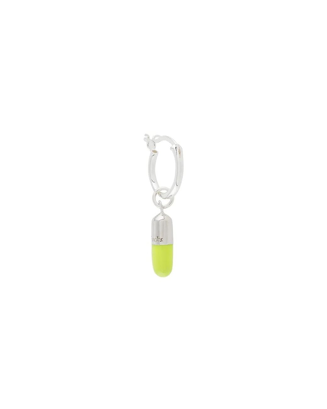 True Rocks Metallic Mini Pill Hoop Earring for men