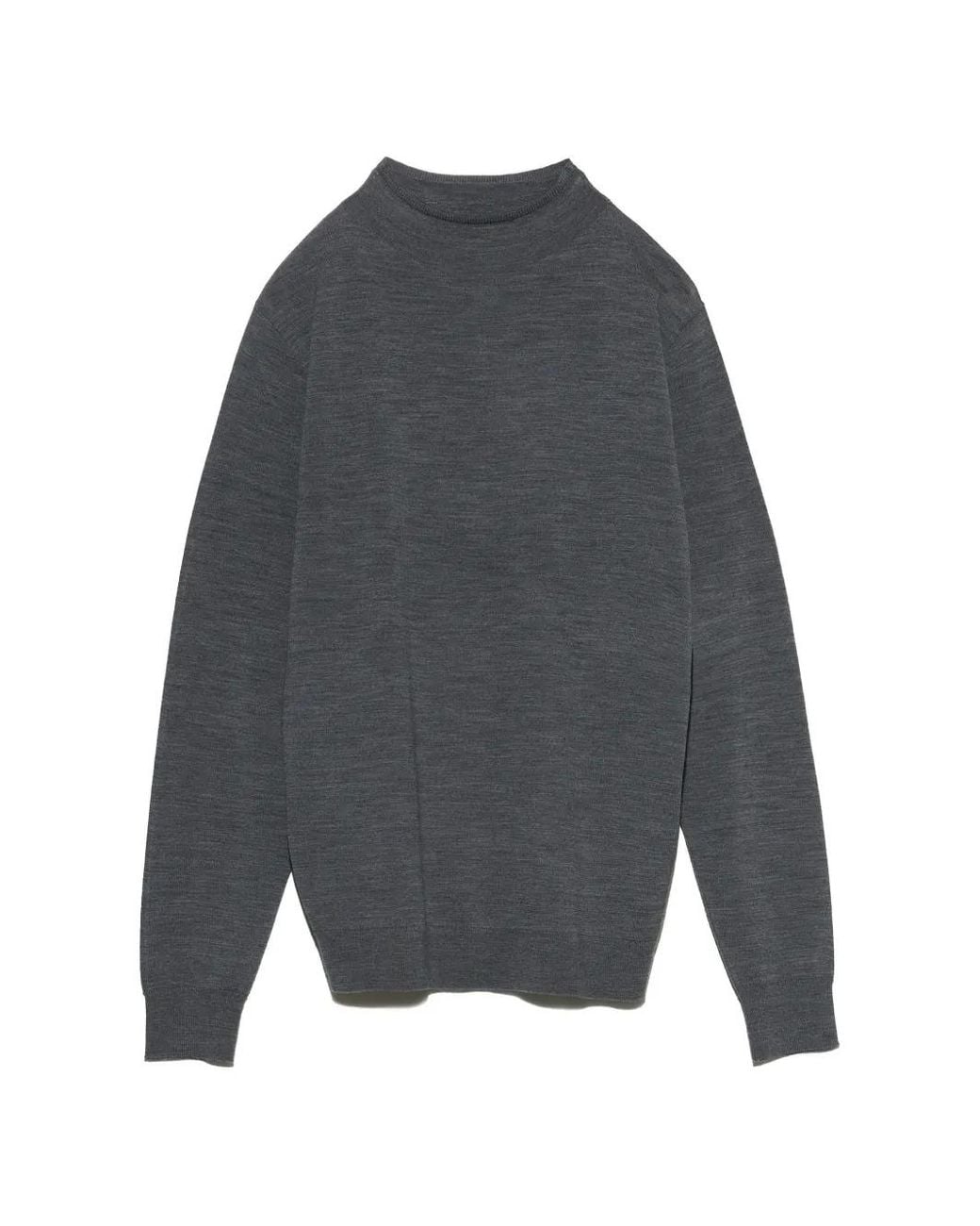 Bimba Y Lola Gray Dark- Merino Wool Turtleneck Sweater