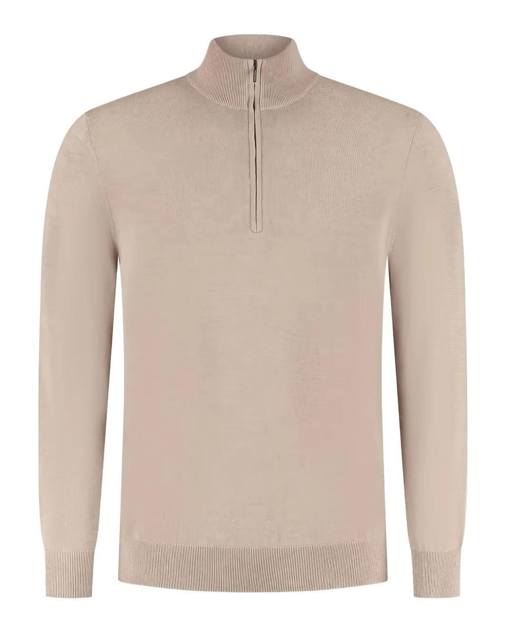 Zanone Natural Half-Zip Jumper for men