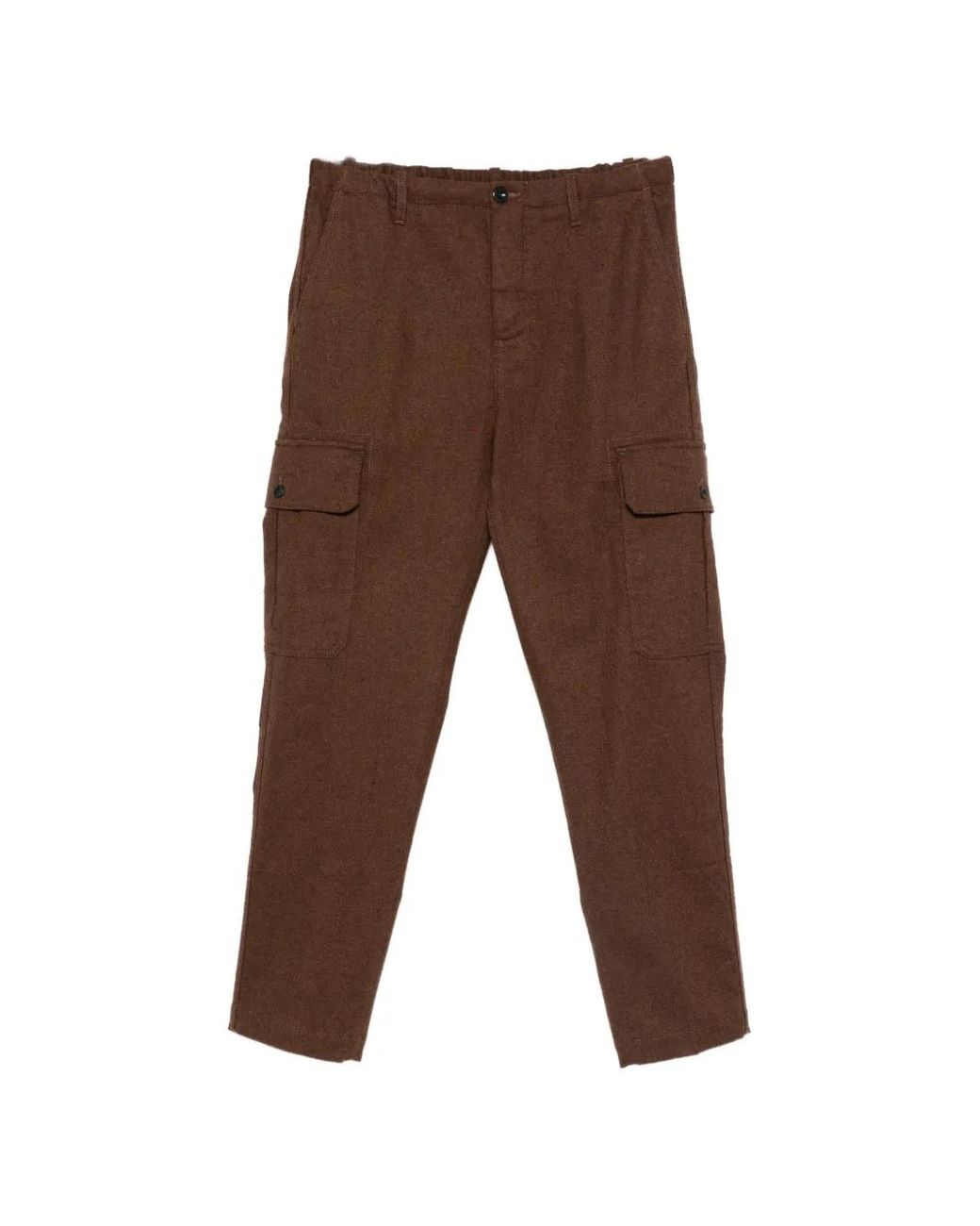 Incotex Brown Cargopocket Trousers for men