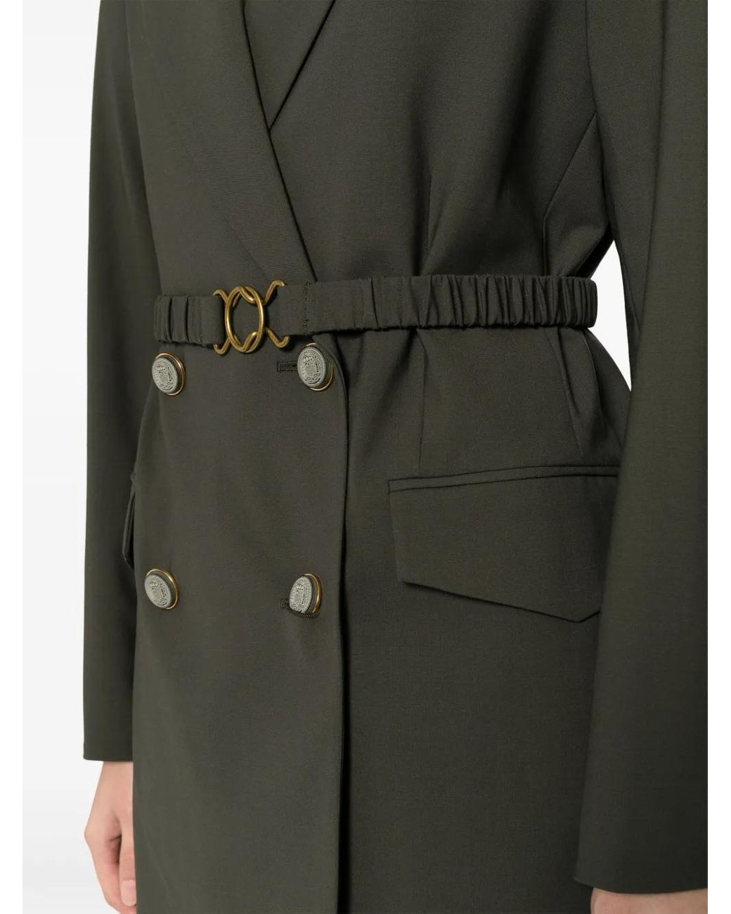 Veronica Beard Black Hutchinson Double-Breasted Trench Coat