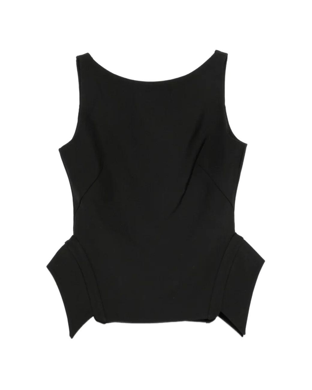 Rohe Black Deconstructed Collar Top