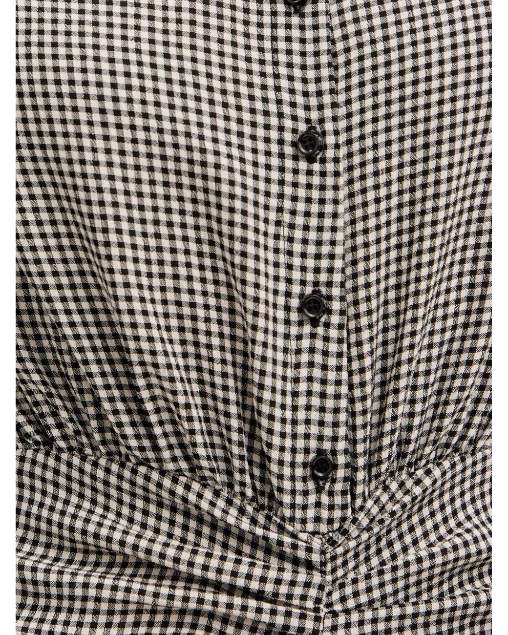 Sessun White Bellacala Gingham-Check Midi Dress