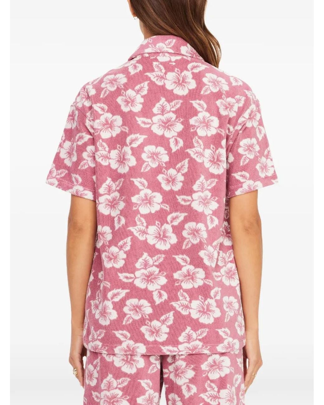 The Upside Red Chemise Lahaina Cabana Zippée À Fleurs