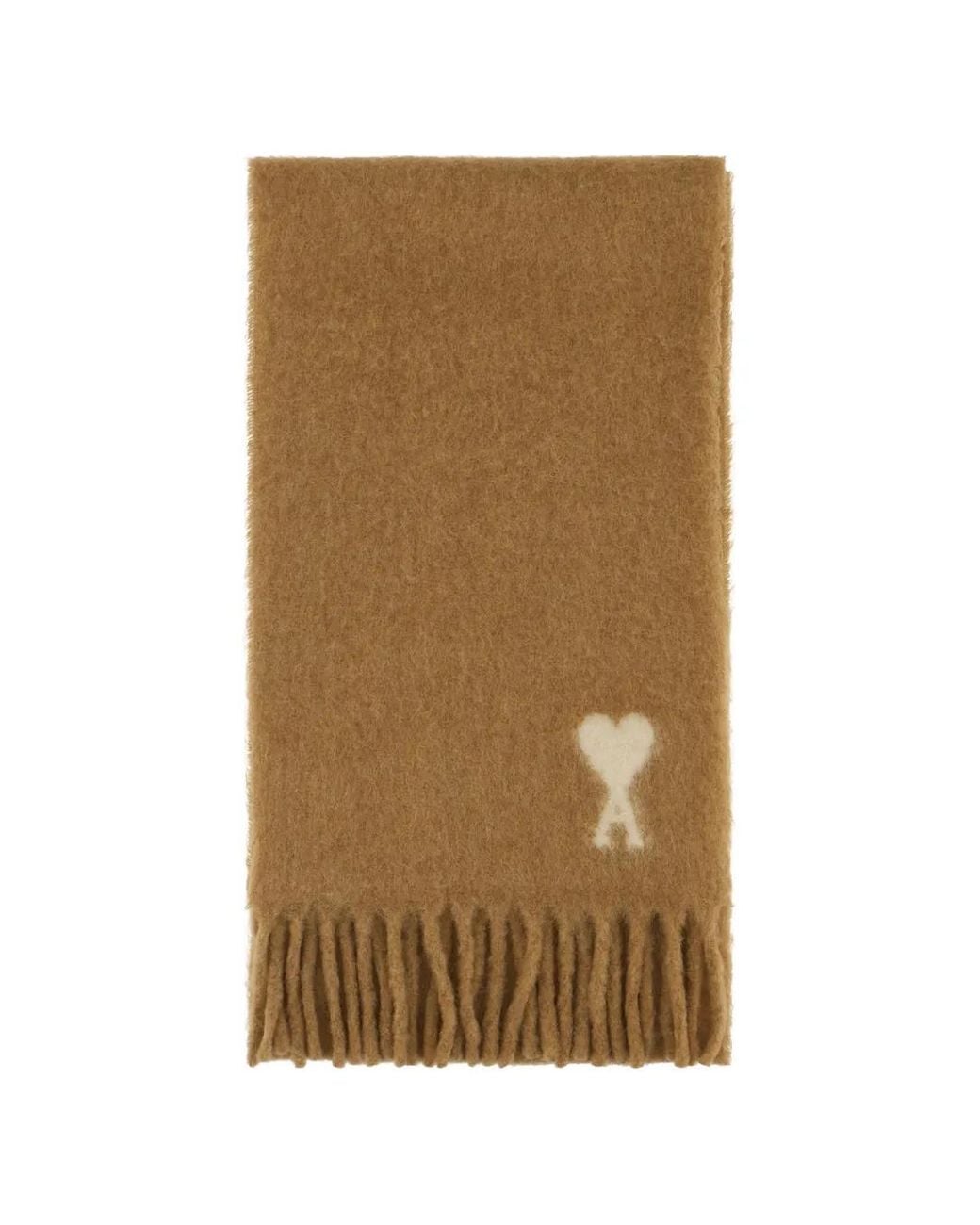 AMI Natural Alpaca Scarf With Ami De Coeur