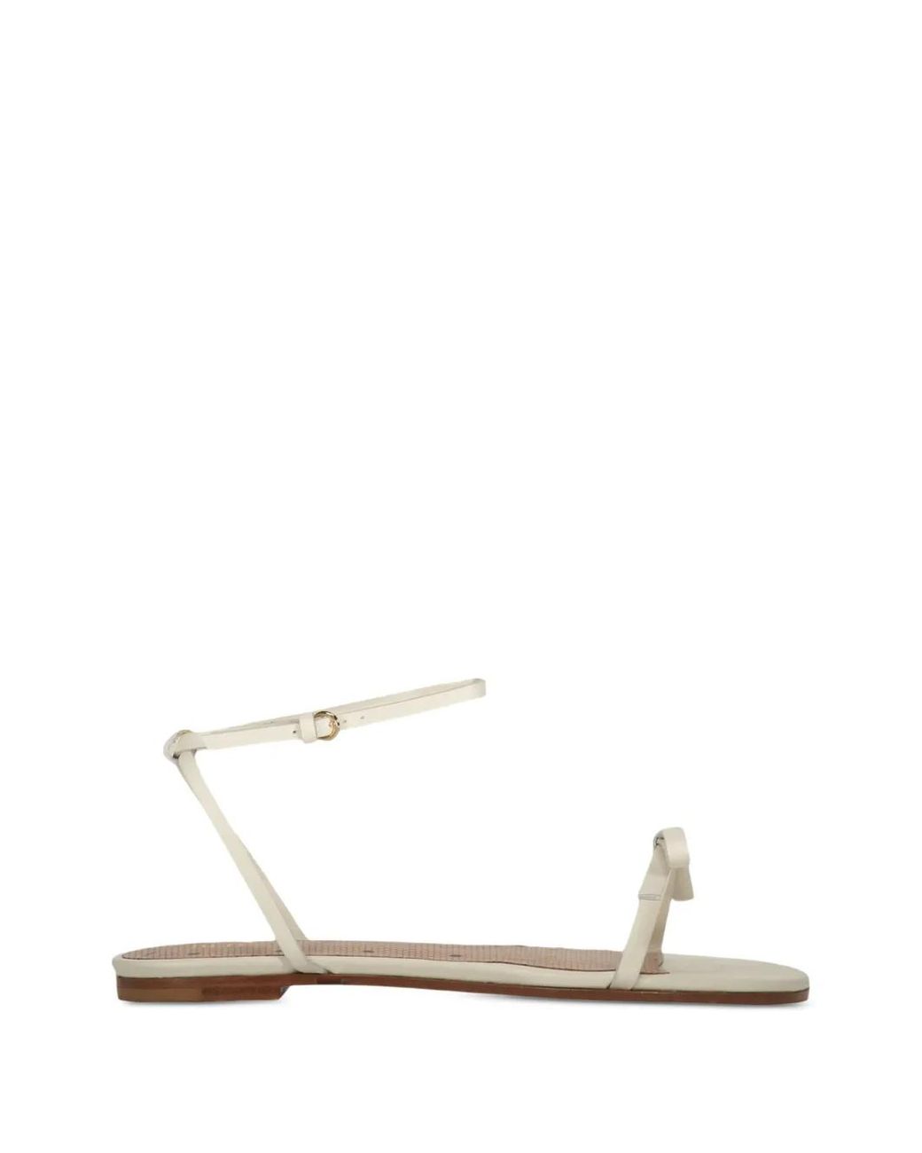 Red(v) White Bow-Detail Buckle-Fastening Sandals