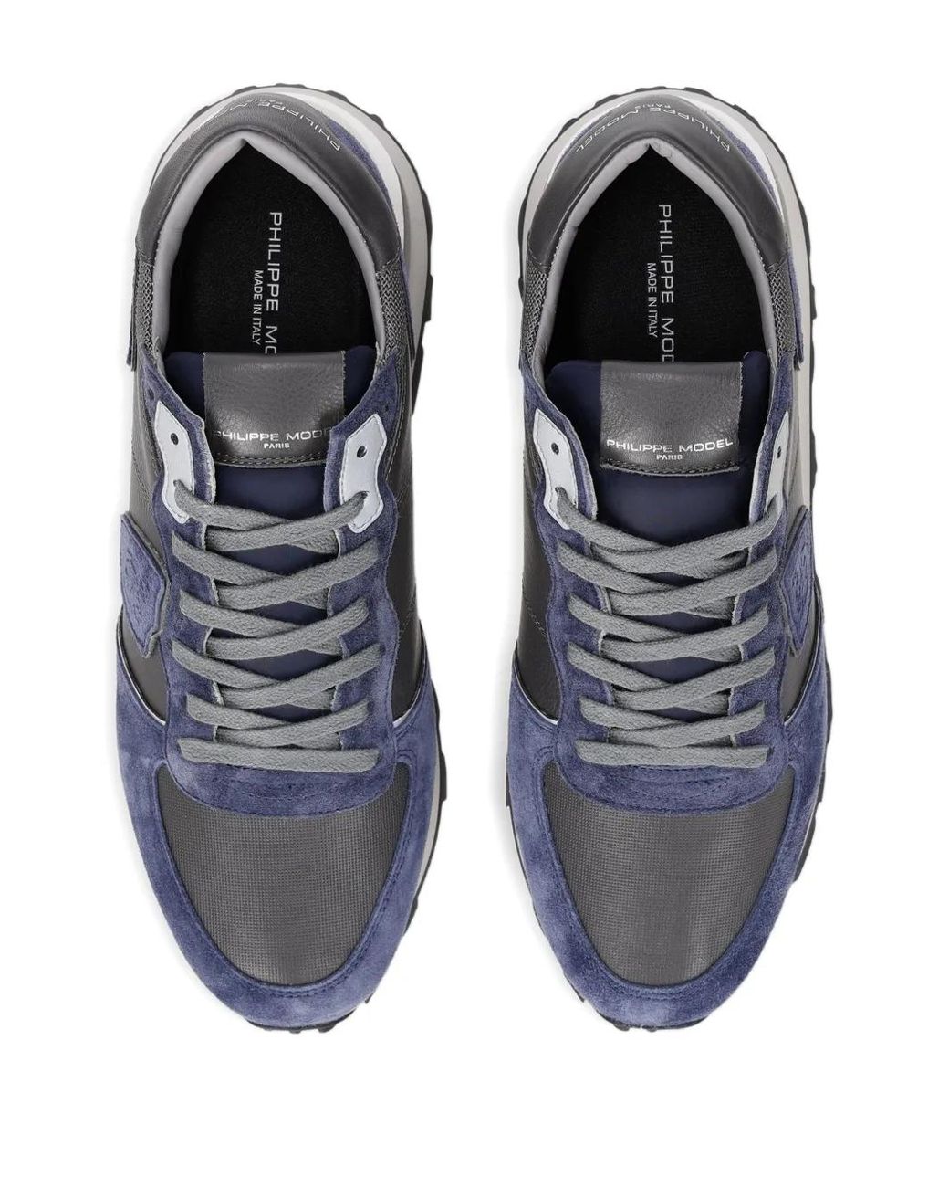 Philippe Model Blue Tropez Haute Suede-Panel Sneakers for men