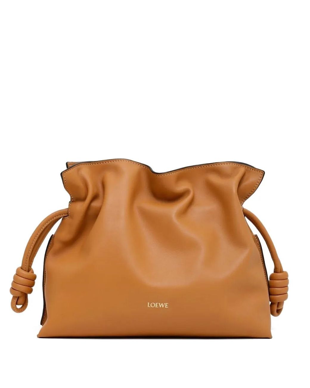 Loewe Brown Flamenco Leather Medium Clutch
