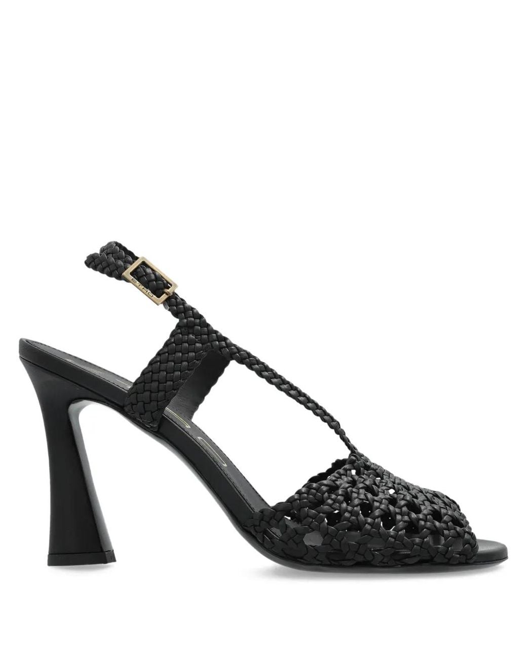 Etro Black Woven High-Heeled Sandals