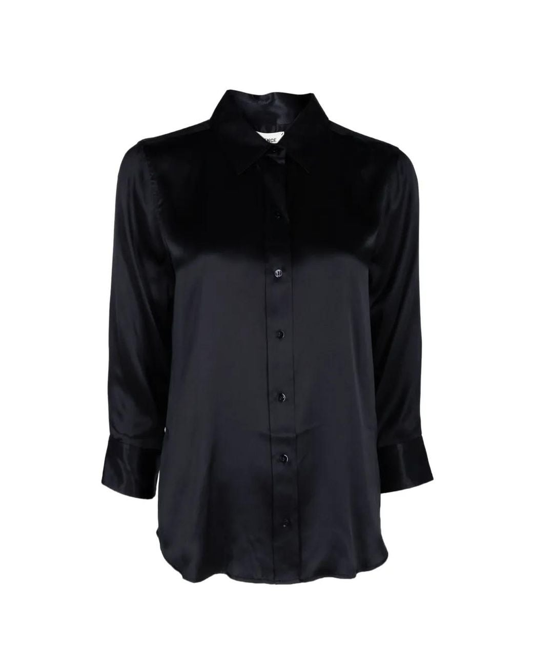 L'Agence Black Dani Silk Shirt