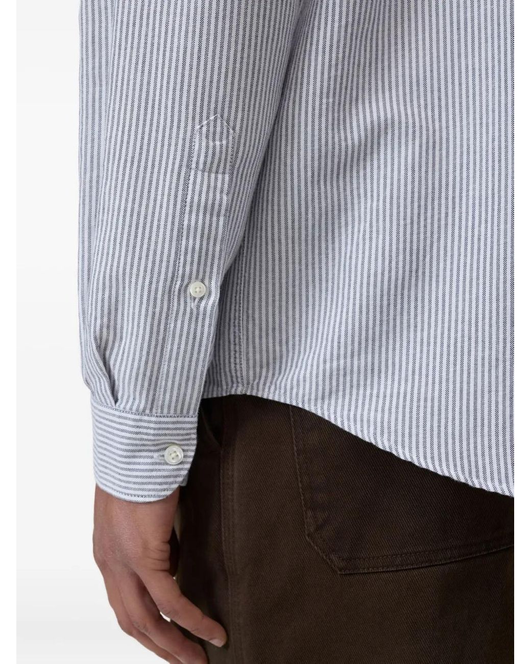 Camicia A Righe di Closed in White da Uomo