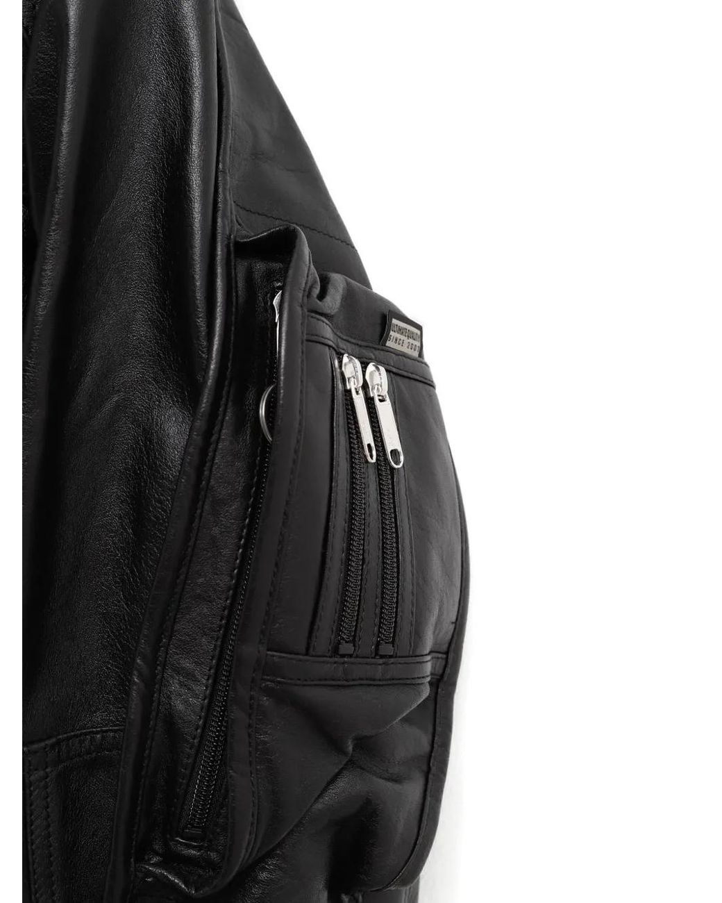 Martine Rose Black Leather Jacket for men