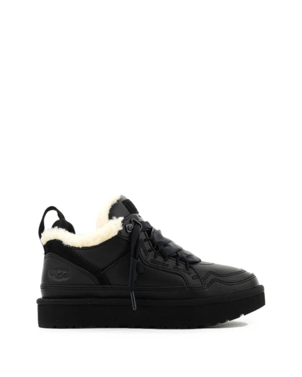 Ugg Black Lowmel Leather Sneakers