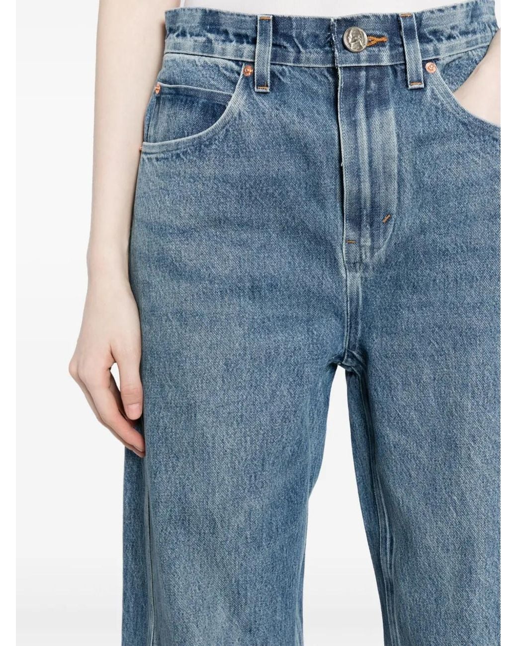 Alexander Wang Blue Wide-Leg Jeans