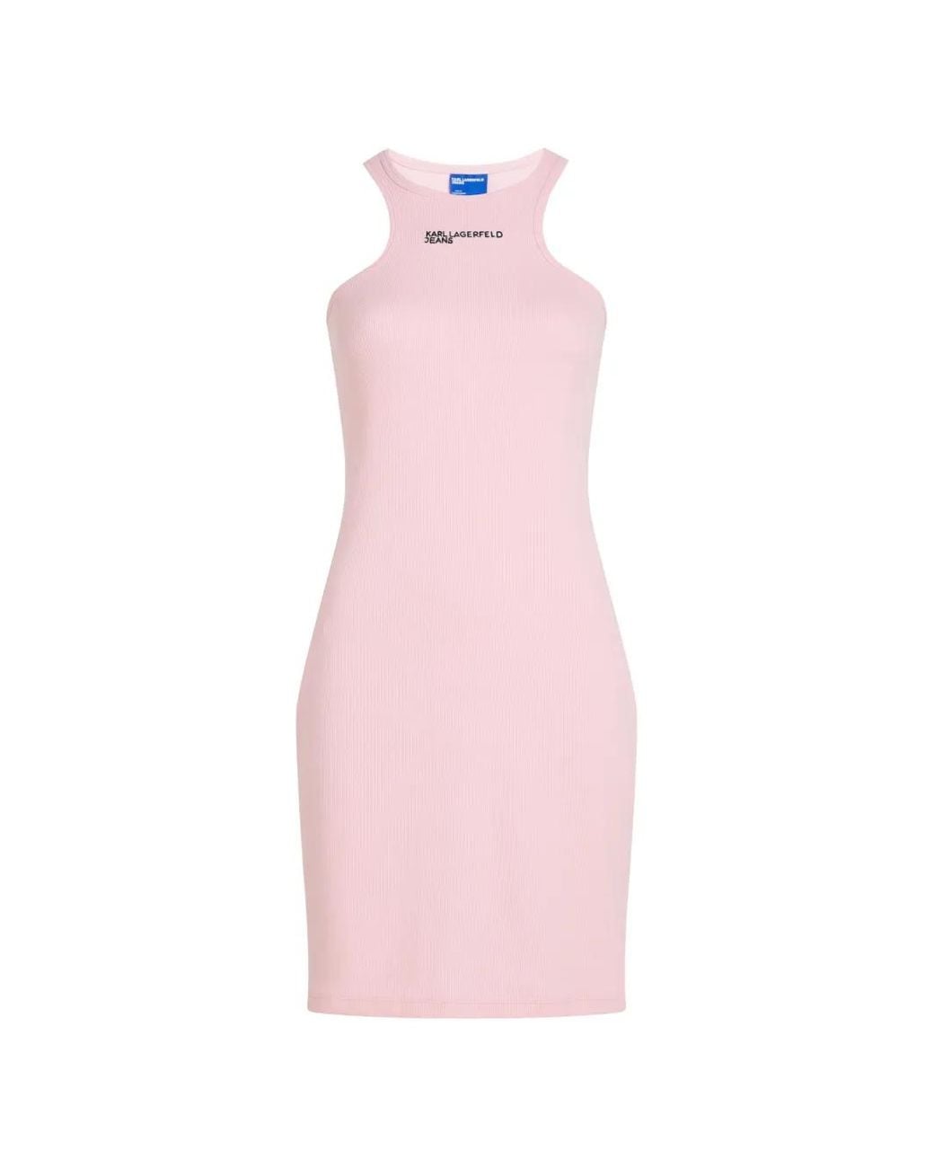strapless open back dress Karl Lagerfeld Kids pink baby girl dress with KARL LAGERFELD KIDS logo trim